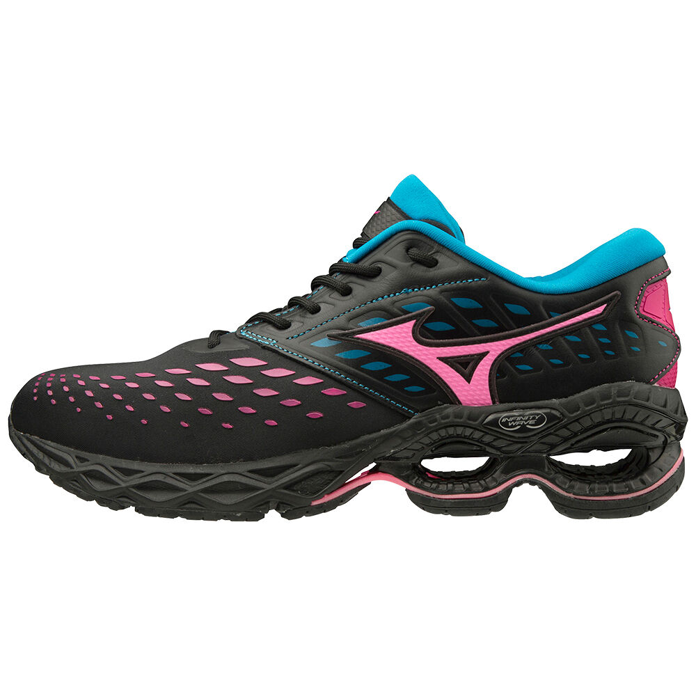 Mizuno Men's Wave Creation LS Sneakers Black/Pink/ Blue (D1GA202460-MHN)